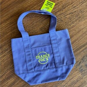 Trader Joe's Purple Canvas Tote Bag